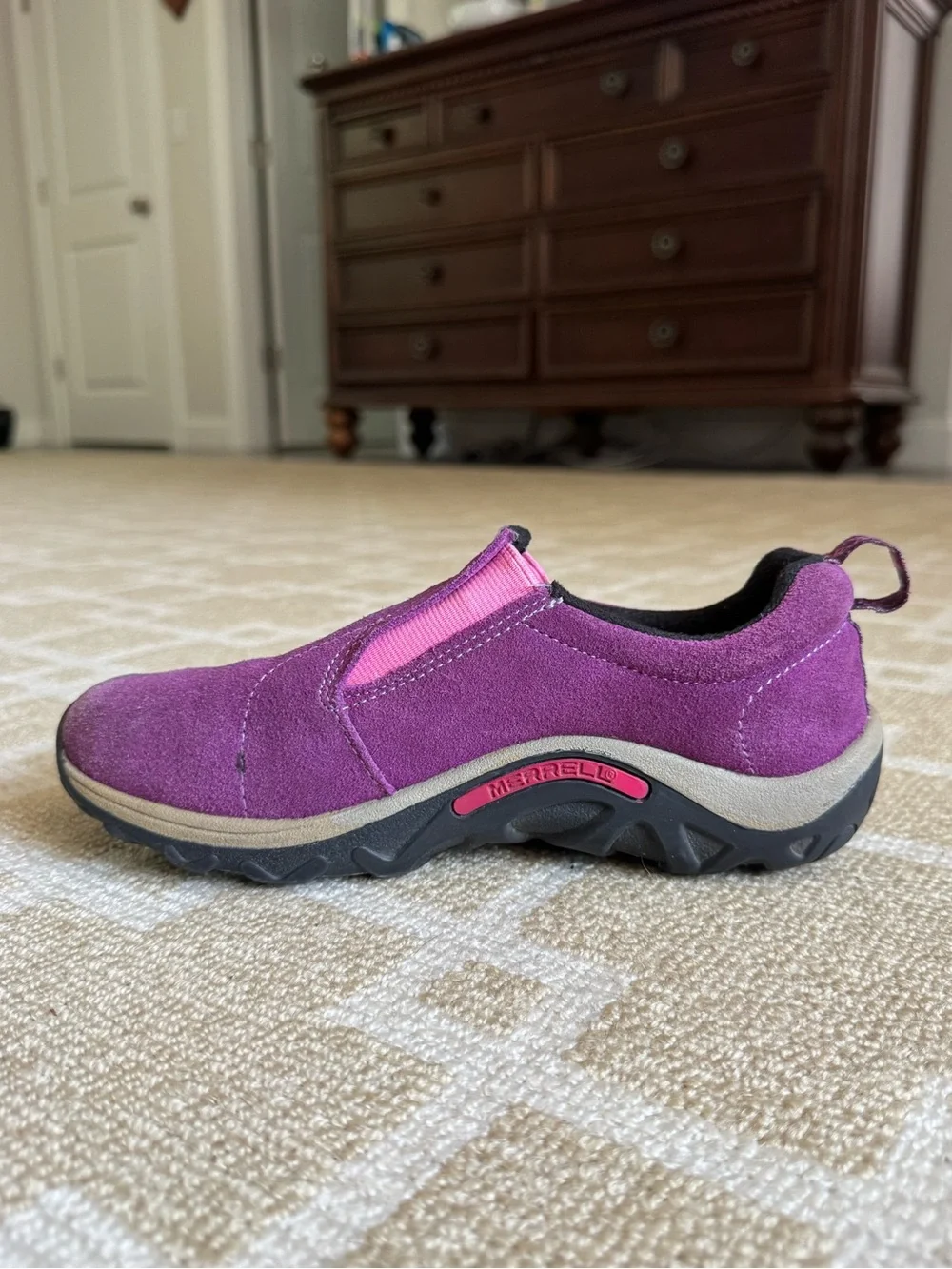 Merrell Kids Jungle Moc Frosty Waterproof Slip On Shoes Wineberry Girls 3.5